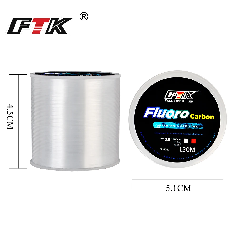 Fil de Pêche Fluorocarbone 120M – Ligne Invisible 0.20 à 0.60mm, 7.15LB-45LB, Fibre de Carbone Haute Résistance, Fabriqué au Japon – Image 5