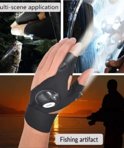 Alternative view of Gants LED Lumineux sans Doigts – Gants de Pêche, Vélo et Bricolage avec Lumière Intégrée, Accessoire Pratique et Rechargeable