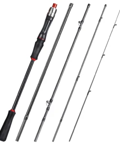 Alternative view of Canne à Pêche Sougayilang 1.8M / 2.1M – Canne Spinning ou Casting en Fibre de Carbone, Puissance 10–30g, Canne de Voyage Polyvalente