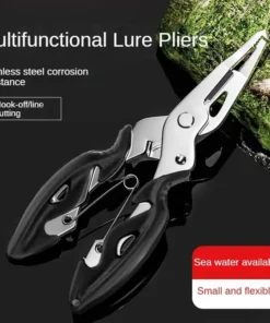 Pince de Pêche Multifonction Courbée – Coupe-Fil, Retire-Hameçon et Ouvre Anneaux, Outil de Pêche Extérieur Polyvalent