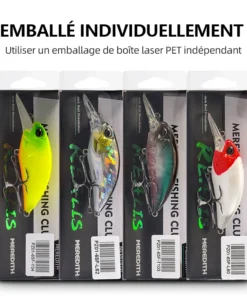 Leurre de pêche rigide flottant M65, crankbait, 11 couleurs, qualité professionnelle, profondeur 2.0-2.5m, 14g