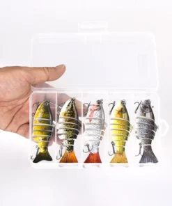 Alternative view of Leurre Articulé 10 cm / 15.3 g – Swimbait Bionique à Chute Lente, Appât Dur Réaliste pour Pêche en Mer et Eau Douce