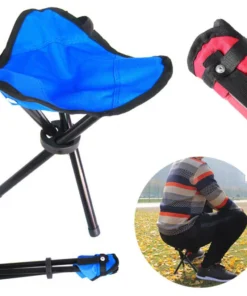 Alternative view of Chaise Pliante Portable 3 Pieds – Tabouret de Camping Léger pour Pêche, Voyage, Pique-Nique et Activités en Plein Air