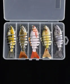 Leurre Articulé 10 cm / 15.3 g – Swimbait Bionique à Chute Lente, Appât Dur Réaliste pour Pêche en Mer et Eau Douce