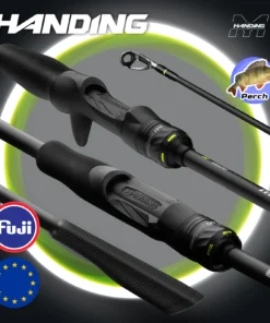 Canne à Pêche HANDING M1 – Canne Spinning/Casting en Carbone 24T avec Anneaux Fuji, Spéciale Black Bass, Légère et Confortable