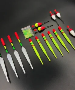 Alternative view of Set de 15 Flotteurs de Pêche – Kit Portable Multi-Tailles, Accessoires Polyvalents pour Pêche en Eau Douce et Extérieure