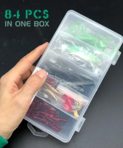 Alternative view of Kit de Leurres de Pêche 84/107/78/284/139 Pièces – Ensemble de Leurres Souples et Durs Polyvalents avec Boîte de Rangement