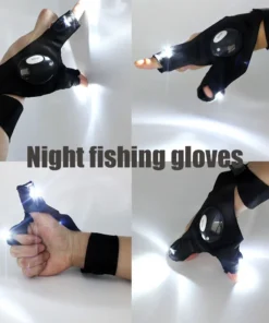 Gants LED Lumineux sans Doigts – Gants de Pêche, Vélo et Bricolage avec Lumière Intégrée, Accessoire Pratique et Rechargeable
