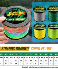 Alternative view of Fil de Pêche Tressé 4 Brins – 100M/300M PE Multifilament Ultra Résistant, Haute Sensibilité et Durabilité