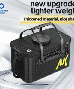 Alternative view of Seau de Pêche Pliable – Seau à Poissons Vivants Portable Grande Capacité, Matériau EVA Épais et Imperméable