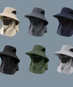 Alternative view of Chapeau de Pêche et Randonnée Été – Casquette Anti-UV avec Protection Nuque, Chapeau Outdoor pour Homme et Femme, Pliable et Respirant